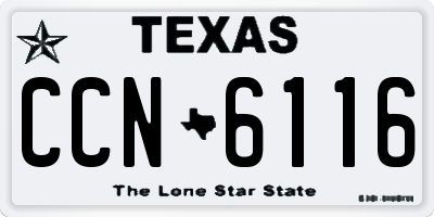 TX license plate CCN6116