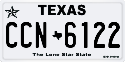TX license plate CCN6122