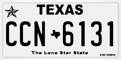 TX license plate CCN6131