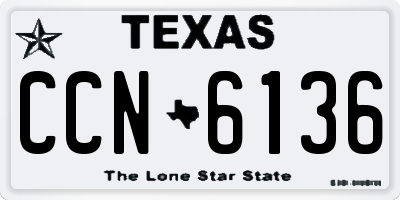 TX license plate CCN6136