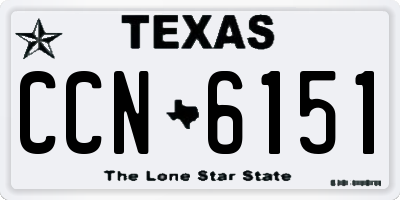 TX license plate CCN6151