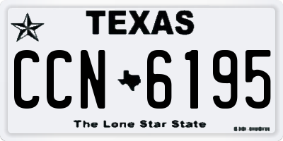 TX license plate CCN6195