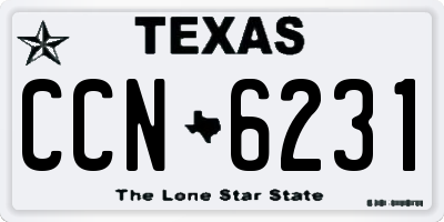 TX license plate CCN6231