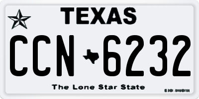 TX license plate CCN6232