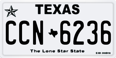 TX license plate CCN6236