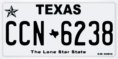 TX license plate CCN6238
