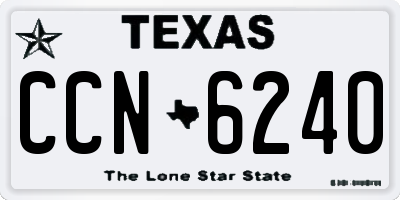 TX license plate CCN6240
