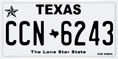 TX license plate CCN6243