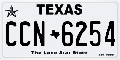 TX license plate CCN6254