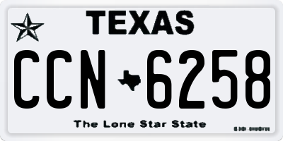 TX license plate CCN6258