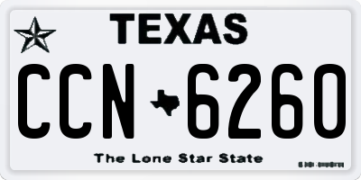 TX license plate CCN6260