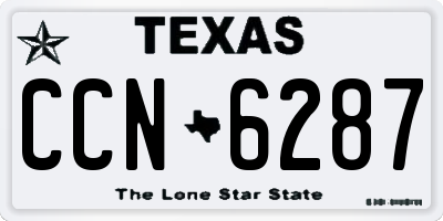 TX license plate CCN6287
