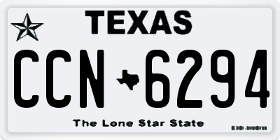 TX license plate CCN6294
