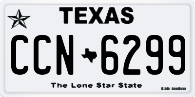 TX license plate CCN6299