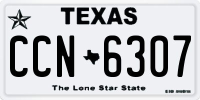 TX license plate CCN6307