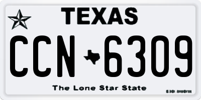 TX license plate CCN6309