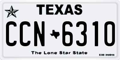 TX license plate CCN6310