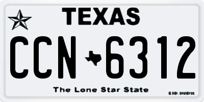 TX license plate CCN6312
