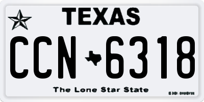 TX license plate CCN6318