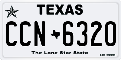 TX license plate CCN6320
