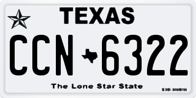 TX license plate CCN6322