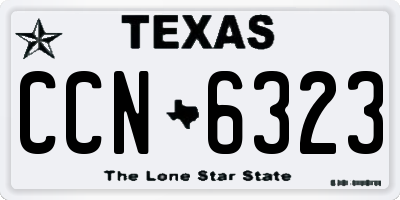 TX license plate CCN6323