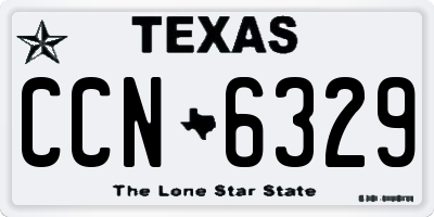 TX license plate CCN6329