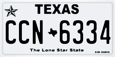 TX license plate CCN6334
