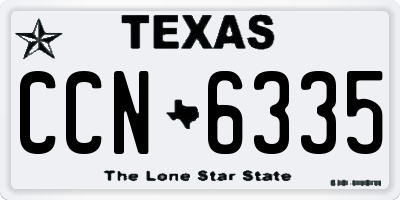 TX license plate CCN6335