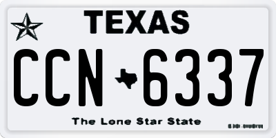 TX license plate CCN6337