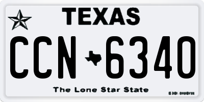TX license plate CCN6340