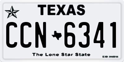 TX license plate CCN6341