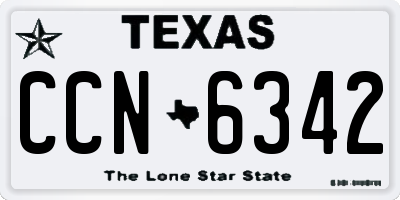 TX license plate CCN6342