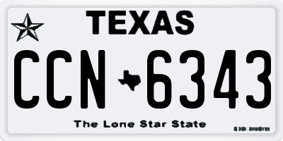 TX license plate CCN6343