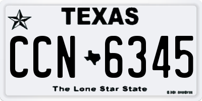 TX license plate CCN6345