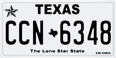 TX license plate CCN6348
