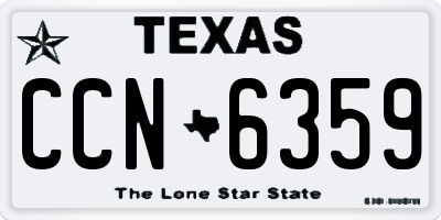 TX license plate CCN6359