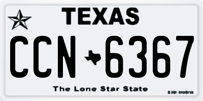 TX license plate CCN6367