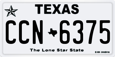 TX license plate CCN6375