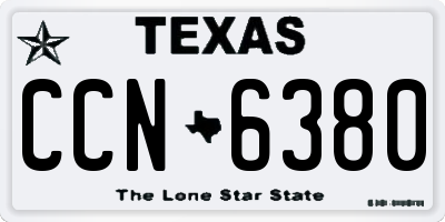 TX license plate CCN6380