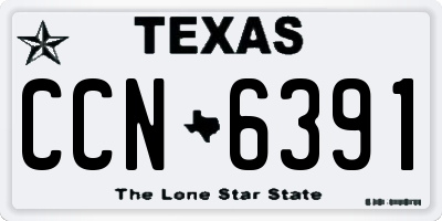 TX license plate CCN6391