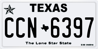 TX license plate CCN6397