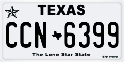 TX license plate CCN6399