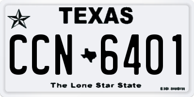 TX license plate CCN6401