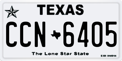 TX license plate CCN6405