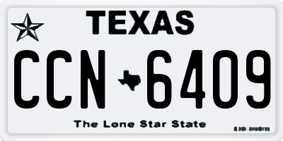 TX license plate CCN6409