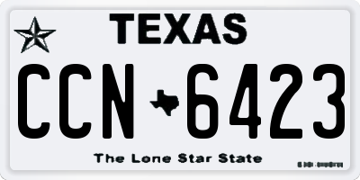 TX license plate CCN6423
