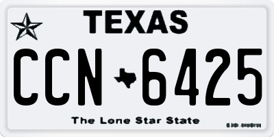 TX license plate CCN6425