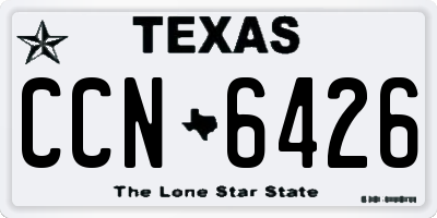 TX license plate CCN6426