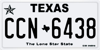 TX license plate CCN6438